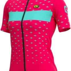 Alé PRR Stars Radtrikot Frauen (kurzarm) -Fox Racing Verkaufsladen Al PRR STARS SS JERSEY Jerseys STRAWBERRY TURQUOISE AW22 L21147405 01