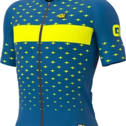 Alé PRR Stars Radtrikot 11 Alé PRR Stars Radtrikot -Fox Racing Verkaufsladen Al PRR Stars Cycling Jersey Jerseys Petrol Fluo Yellow SS21 L21091462 01