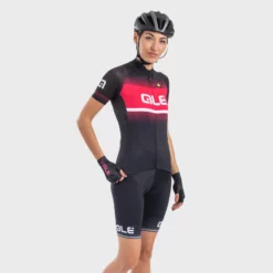 Alé Solid Blend Radtrikot Frauen -Fox Racing Verkaufsladen Al Women s Solid Blend Cycling Jersey Jerseys Black Strawberry SS21 L20167405 03 0