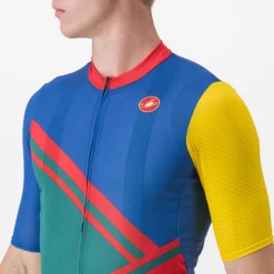 Castelli Club Sport Racing Competizione Jersey -Fox Racing Verkaufsladen Castelli Club Sport Racing Competizione Jersey Jerseys Green Red Blue Yello SS22 4