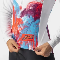 Castelli Women's Hollywood Long Sleeve Cycling Jersey -Fox Racing Verkaufsladen Castelli Women s Hollywood Long Sleeve Cycling Jersey Jerseys Miami White AW21 1