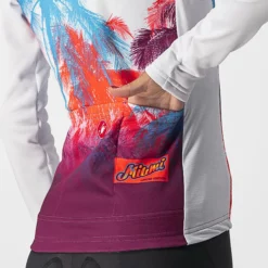 Castelli Women's Hollywood Long Sleeve Cycling Jersey -Fox Racing Verkaufsladen Castelli Women s Hollywood Long Sleeve Cycling Jersey Jerseys Miami White AW21 3