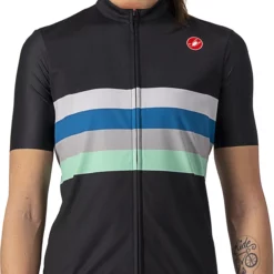 Castelli Movimento Radtrikot Frauen (limitierte Auflage) -Fox Racing Verkaufsladen Castelli Women s Movimento Jersey Limited Edition Jerseys Black Marine Blue Gr SS21