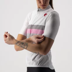 Castelli Movimento Radtrikot Frauen (limitierte Auflage) -Fox Racing Verkaufsladen Castelli Women s Movimento Jersey Limited Edition Jerseys White Pastel Grey SS21 0