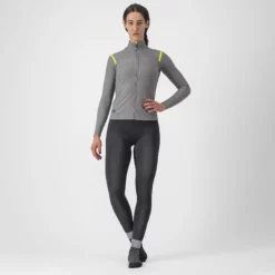 Castelli Tutto Nano ROS Radtrikot Frauen 10 Castelli Tutto Nano ROS Radtrikot Frauen -Fox Racing Verkaufsladen Castelli Women s Tutto Nano ROS Jersey Jerseys Nickel Grey Yellow F AW22 CS205590641 1