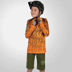 Endura Kid's MT500JR Long Sleeve Print Cycling Jersey -Fox Racing Verkaufsladen Endura Kid s MT500JR Long Sleeve Print Cycling Jersey Jerseys Tangerine SS23 E7156OT K7