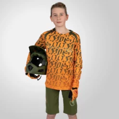 Endura Kid's MT500JR Long Sleeve Print Cycling Jersey -Fox Racing Verkaufsladen Endura Kid s MT500JR Long Sleeve Print Cycling Jersey Jerseys Tangerine SS23 E7156OT K7 3