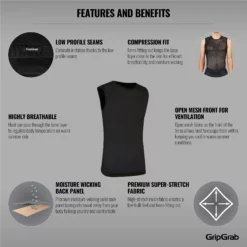 GripGrab 3 Season Funktionsshirt (Baselayer, ärmellos) -Fox Racing Verkaufsladen GripGrab 3 Season Sleeveless Base Layer Base Layers Black SS19 601201565