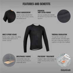 GripGrab Ride Thermo Funktionsshirt (langarm) -Fox Racing Verkaufsladen GripGrab Ride Thermal Long Sleeve Base Layer Base Layers Black AW19 602901602