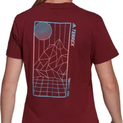 Adidas Terrex Women's Mountain FU Tee -Fox Racing Verkaufsladen H50941 APP on model back white