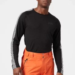 Helly Hansen Lifa Active Stripe Crew Funktionsshirt -Fox Racing Verkaufsladen Helly Hansen Lifa Active Stripe Crew Baselayer Base Layers Black AW22 49412 990 S 1