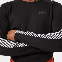 Helly Hansen Lifa Active Stripe Crew Funktionsshirt -Fox Racing Verkaufsladen Helly Hansen Lifa Active Stripe Crew Baselayer Base Layers Black AW22 49412 990 S 4