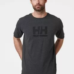 Helly Hansen Logo T-Shirt -Fox Racing Verkaufsladen Helly Hansen Logo T Shirt T Shirts Ebony Melange AW22 33979 982 S 0