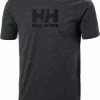 Helly Hansen Logo T-Shirt -Fox Racing Verkaufsladen Helly Hansen Logo T Shirt T Shirts Ebony Melange AW22 33979 982 S 3