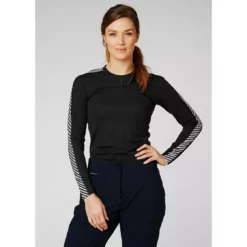 Helly Hansen HH Lifa Crew Funktionsshirt (Frauen) -Fox Racing Verkaufsladen Helly Hansen Women s HH Lifa Crew Base Layer Base Layers Black AW21 48326 990 L 1