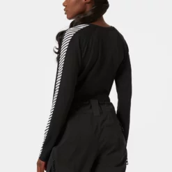 Helly Hansen Women's Lifa Active Stripe Crew Baselayer -Fox Racing Verkaufsladen Helly Hansen Women s Lifa Active Stripe Crew Baselayer Base Layers Black AW22 49413 990 XS 2