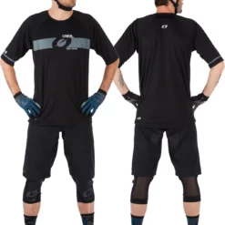 O'Neal Pin It Short Sleeve Jersey -Fox Racing Verkaufsladen O Neal Pin it Short Sleeve Jersey Jerseys Black Grey SS23 ONJR2240S 3