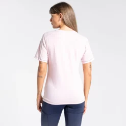 Craghoppers Women's Dynamic Short Sleeve T-Shirt -Fox Racing Verkaufsladen Web version CWT1305 T3I PinkClay 02
