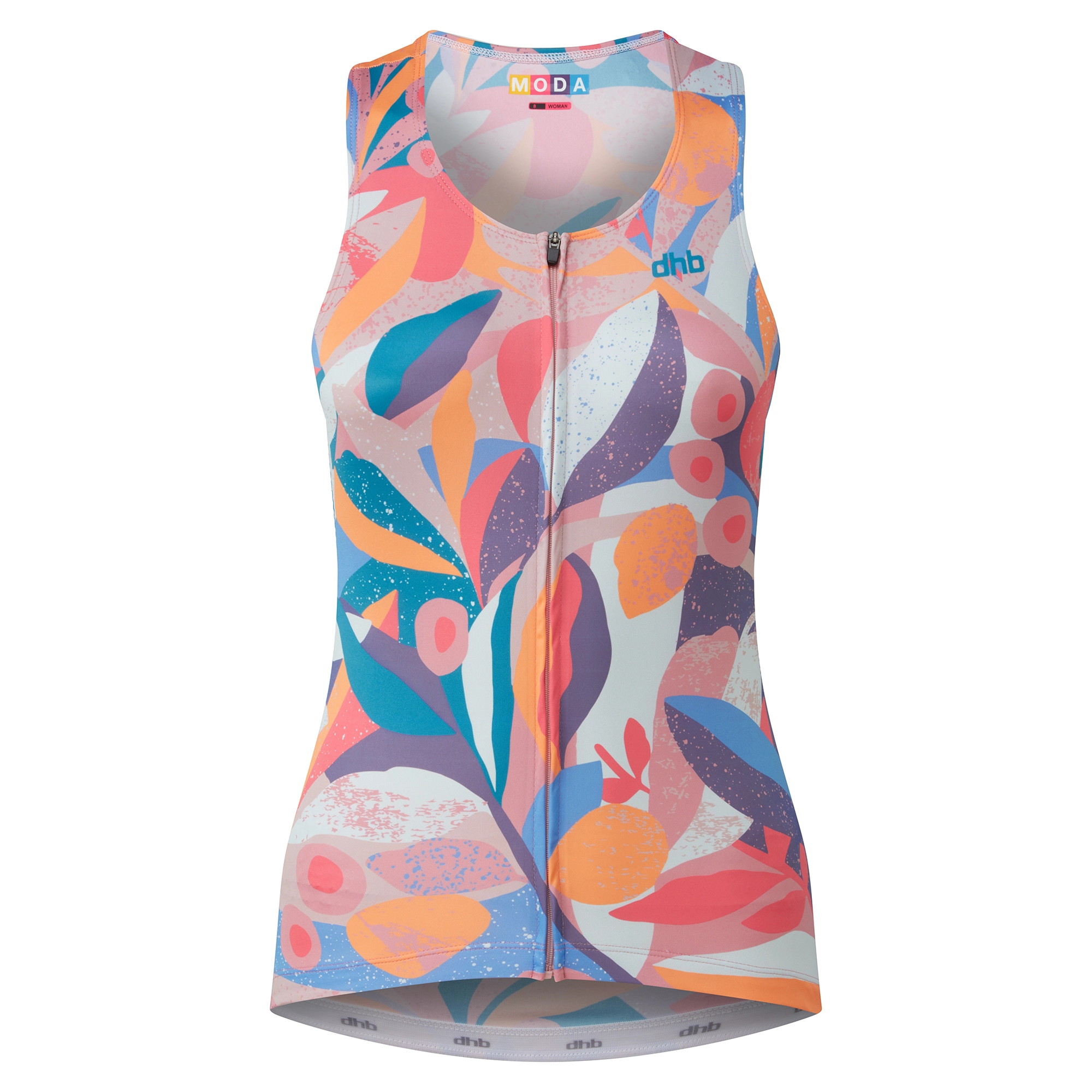 Dhb Moda Womens Sleeveless Jersey (Tropics) 3 Dhb Moda Womens Sleeveless Jersey (Tropics)